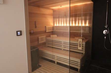 sauna sklo